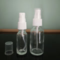 0.5 OZ 1 OZ 2OZ 30ml Clear Boston Round Glass Spray Bottle with White Spray Cap Dropper Sealing Carton Packed