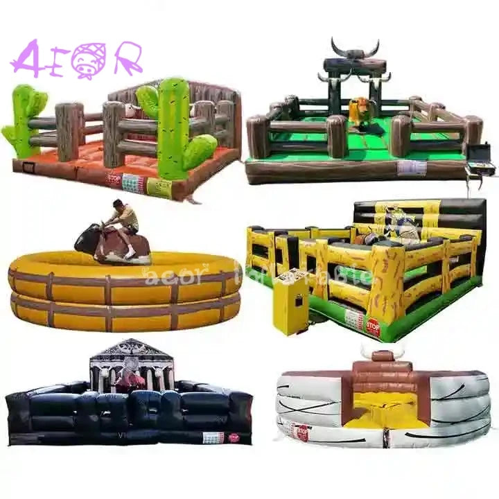 Wholesale Carnival Interactive Game Bounce House Sport Fighting Games Inflatable Mechanical Rodeo Bull