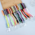 Mengda New Short Wrist Rope With Patch Tab Nylon Woven Colorful Wrist Hand Strap Rope Phone Case Lanyard for Mobile Phone