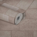 Made in Germany Damask Brown Non Woven Vinyl Wallpaper-Abrasion & Light Resistant Sound-Absorbing for Babies & Kids-10.05x0.53m