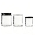 Empty Clear Round 8 oz Thick Glass Candle Jars Candle Holders Lanterns with Lid for for Candle Food Storage Spice Lotion