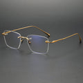 Retro Titanium Frame Rimless Glasses Frames Wholesale Pure Titanium Rimless Optical Glasses Frames