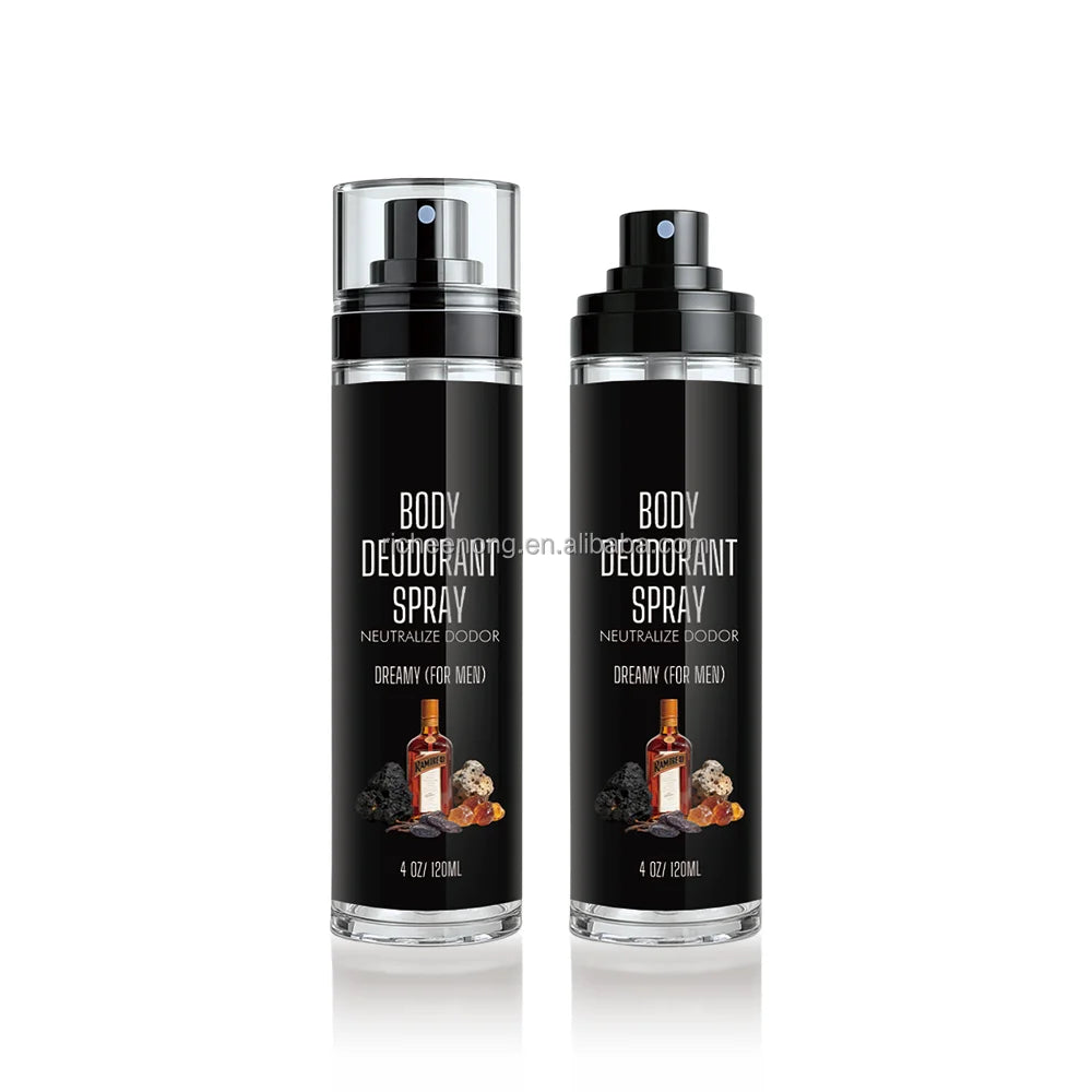 Men's Amber Tonka Bean Long Lasting Fragrance Body Deodorant Spray