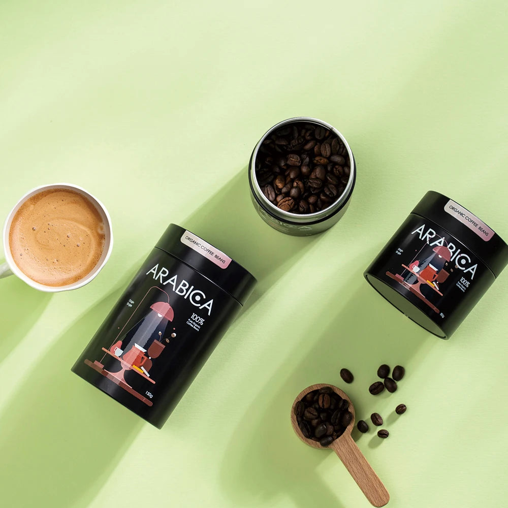Tianhui Airtight Round Tea Tin Empty Coffee Packaging Set Custom Tin Container Coffee Canister