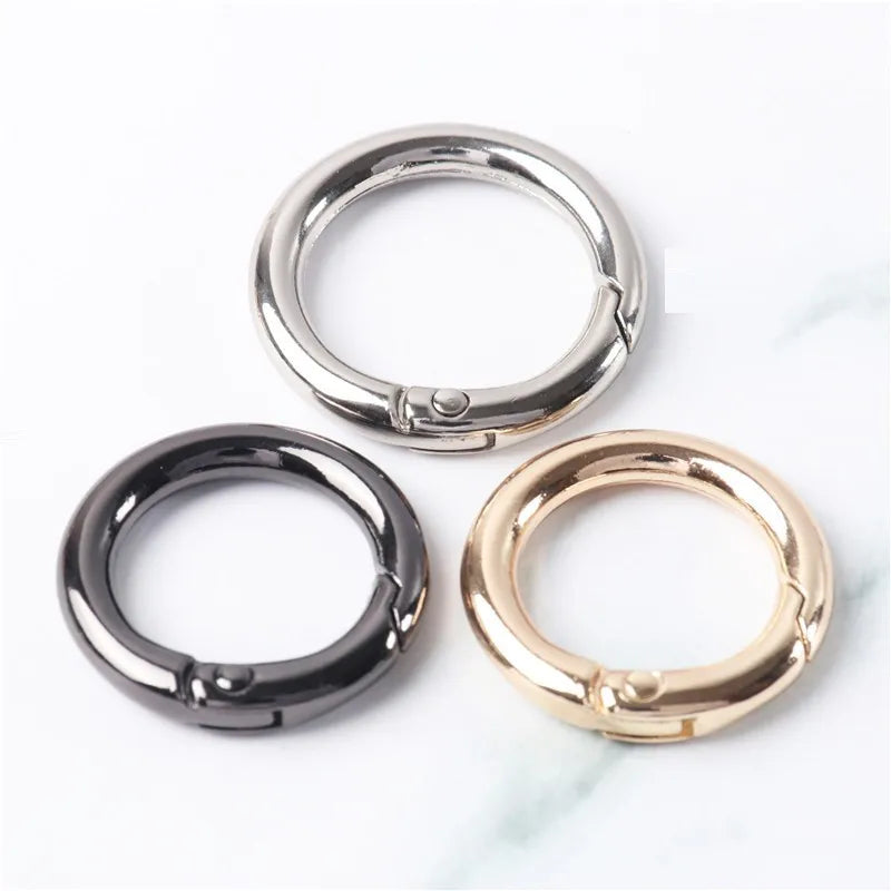 18-40mm Metal Purse Buckles O-ring Spring Door Buckle Carabiner Snap Hook Keyring Keychain DIY Clasp Jewelry Bag Accessories