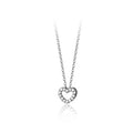 Wholesale 925 Silver Heart Shape Fashion Pendant Necklaces Luxury for Women Fine Jewelry Gift Party