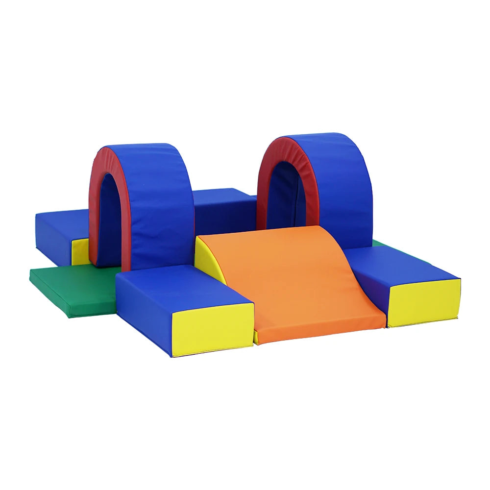 Indoor Playground Toddler Kids Pastel Foam Soft Play Tunnel Arch Block Climbers Set Equipment Wholesale School Equipment 50 Set