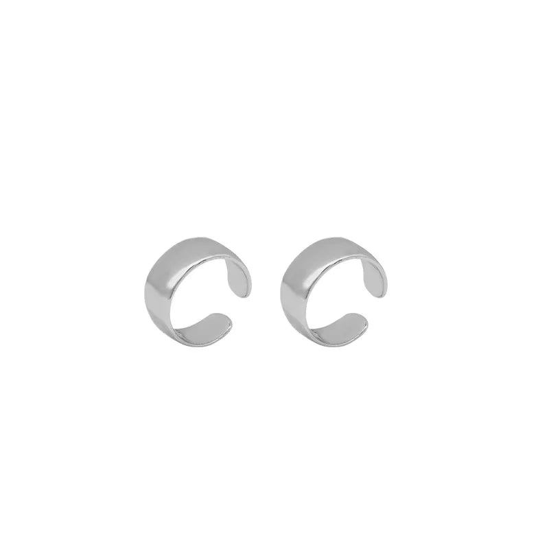 Ladies Trendy Fashion Small 925 Sterling Silver C Shape Open Clip Jewelry Earrings Women Hoop Earring