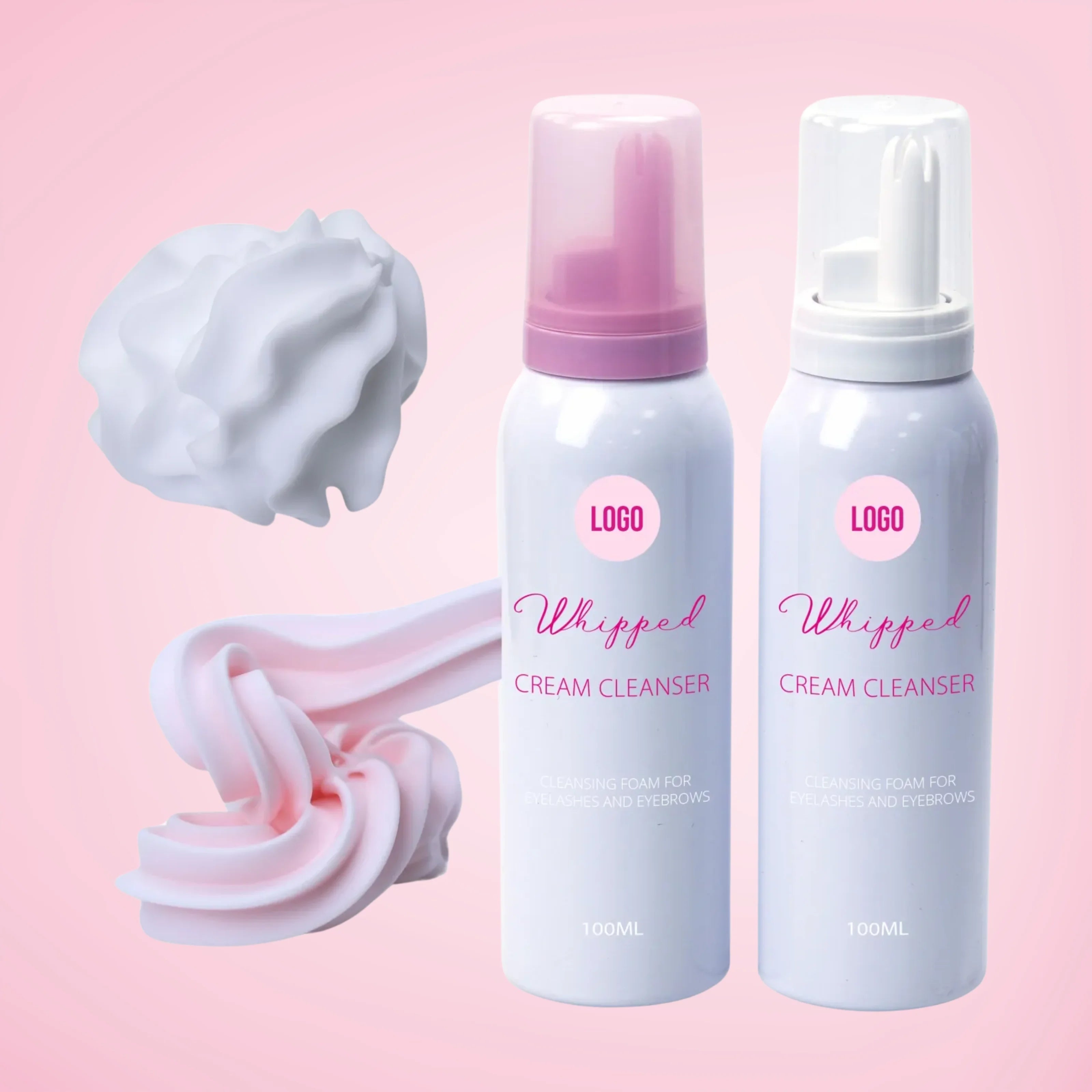 Custom Logo Wholesale 5ml 60ml 100ml Sachet Cleanser Sensitive Eyelash Whipped Private Label Whip Cream Lash Shampoo