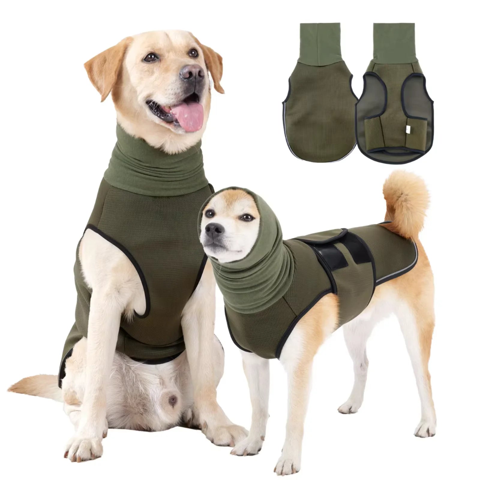 Upgrade Breathable Polyester Dog Anti-Anxiety Jacket Comfortable Reflective Four Seasons Emotional Clothes Anxiety Accessory