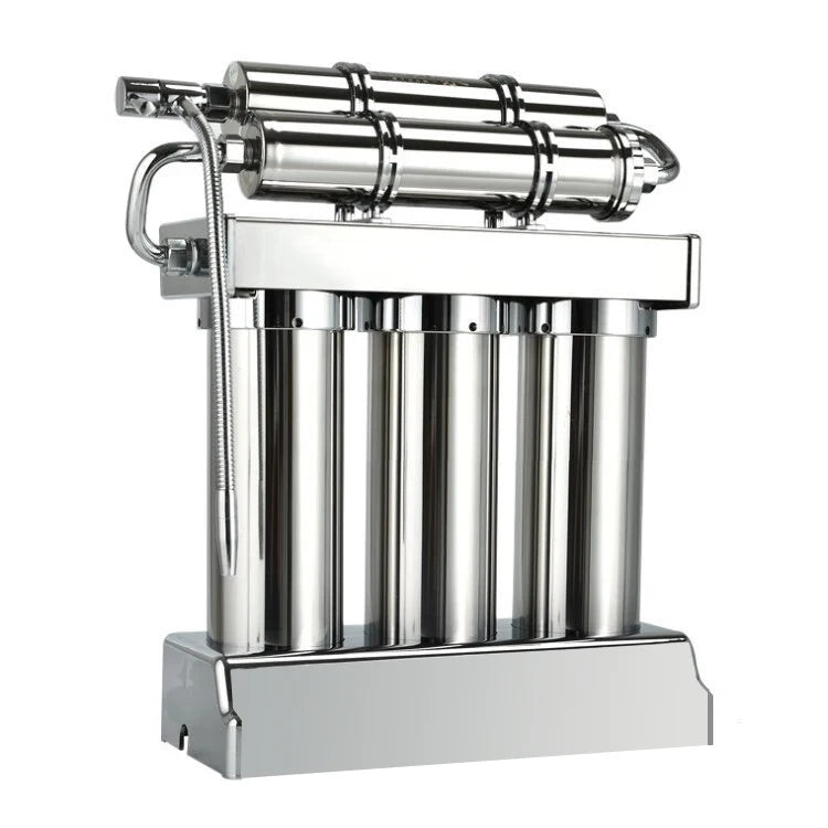 5-Stage Stainless Steel Manual Home Water Purifier with Magnetized Cartridge Purification for Household Use