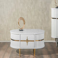 Dosin Modern Luxury White Chipboard Adjustable Wood Panel Coffee Table for Living Room Furniture Bathroom & Dining Model DS2423