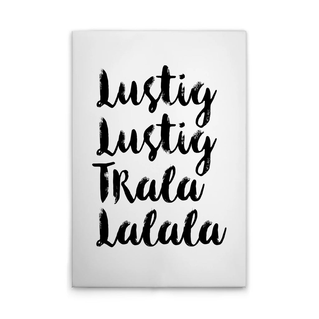 Made in Germany Modern Home Decor Canvas Wall Mural with Wooden Stretcher Frame-White Black Art