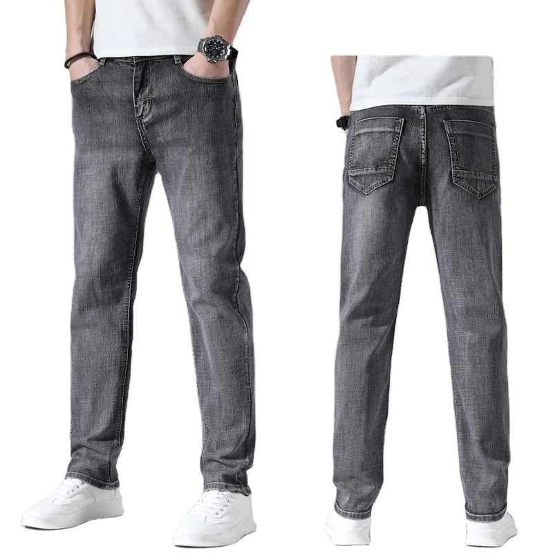 Factory Supplier New Brand Stretchy Regular Ripped Customized 2024 Faded Biker Jeans Men Breathable Print Autumn/Winter OEM