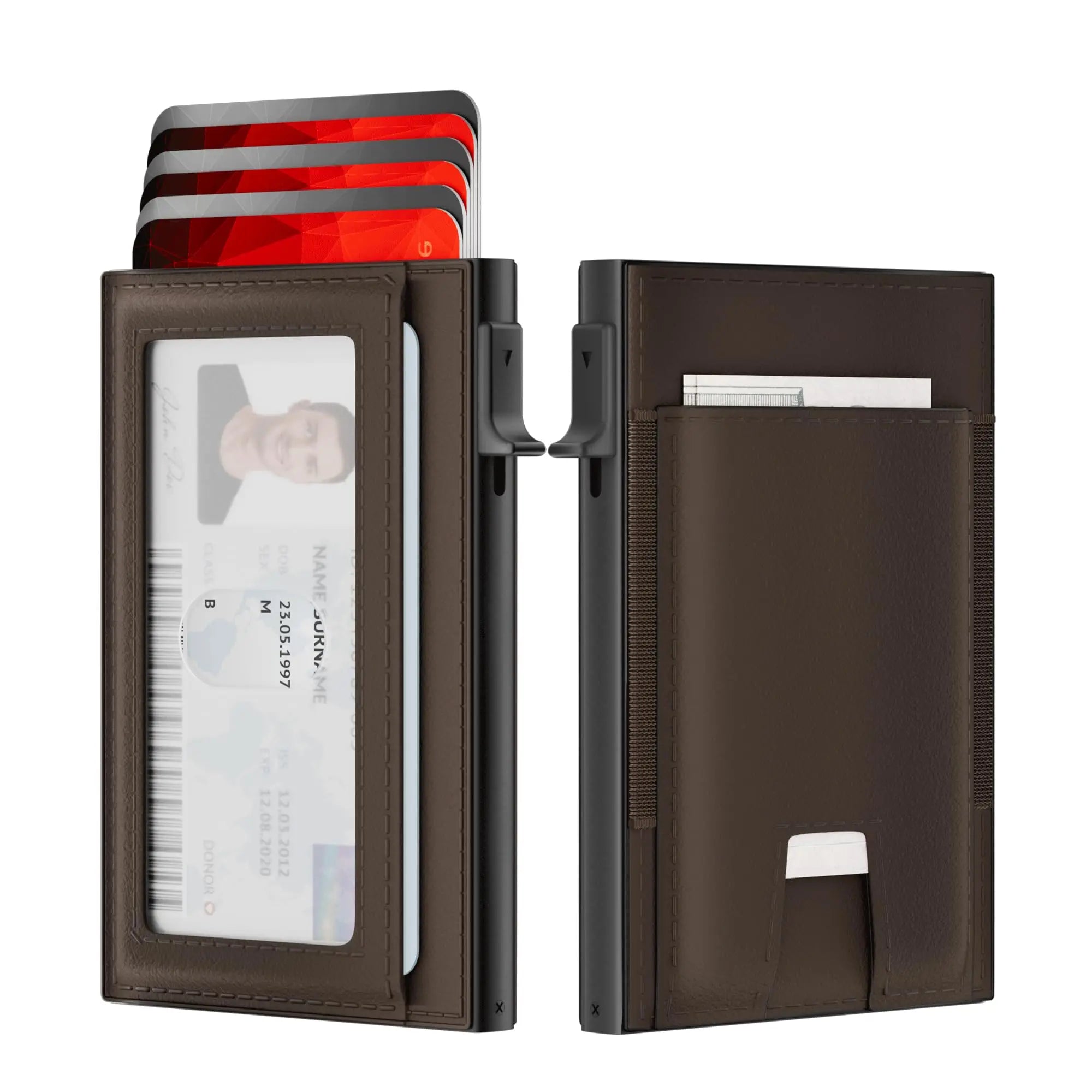 Minimalist Wallet for Men Card Holder Thin8 Card CapacityID Window Cash Pocket - Carbon Fiber Carteira Masculina
