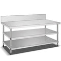 Stainless Steel Workbench Three Tier System 201 304 Easy Clean Commercial Work Table for Meal Preparation and Plating