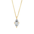 Wholesale OEM ODM Jewelry S925 Sterling Silver 14K Gold Rhodium Claw Setting Plated Moissanite Pendant Necklace Women Factory MegaBDM