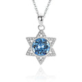 Star of David Valentine's Day Fashion  S925 Gifts 925 Silver Sterling Star Hexagram Pendant Jewelry Necklace for Women