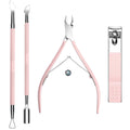 4 PCS Cuticle Trimmer with Cuticle Pusher and Nail Clipper Pedicure Manicure Tools for Finger Use for Baby Care