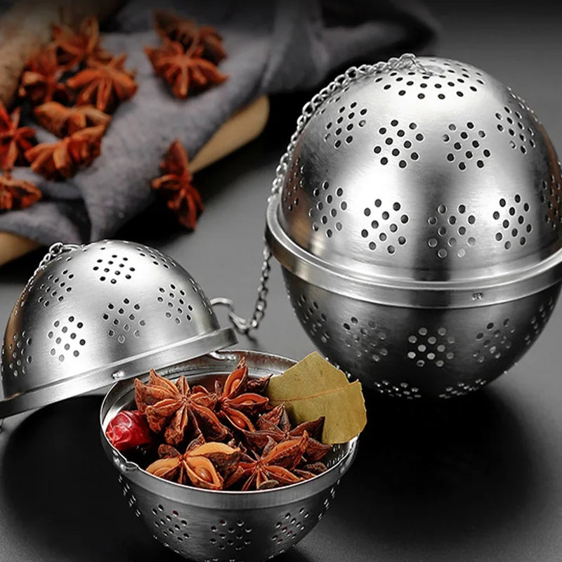 Unique Kitchen Size Filter Packages Large Herbs Strainer Stainless Steel Infuser Tea Balls