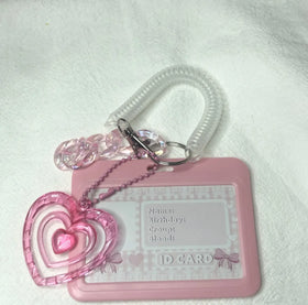 HOT Transparent Korea Style Student Card Bus Cover ID case Stars DIY Photo Collect Kawaii clear Kpop Photocard Keychain Holder