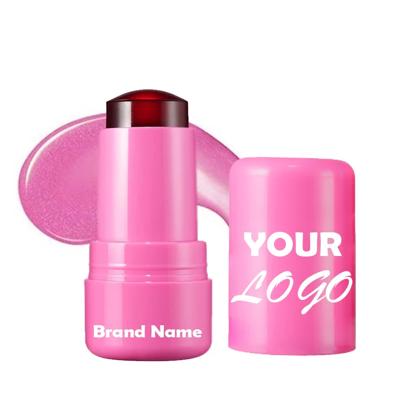 Custom Logo Water Jelly Blush Stick  Light Fair Dark Lip and Cheek Jelly Blush Tint Jelly Blush