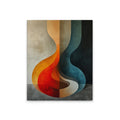 Made In Germany - Home Decor Canvas Picture Abstract Shapes Colourful - Wall Mural In Colourful And Grey - Stretcher Frame Art