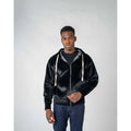 Imperio Shop Vintage Winter Oversized Men's Gray Hooded Chenille Velvet Bomber Jacket Size S