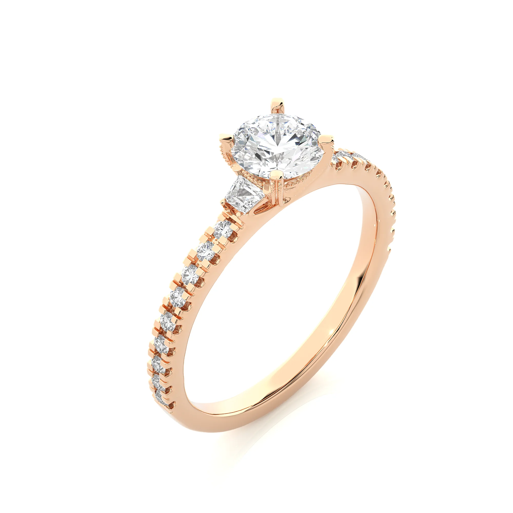 Factory Price Lab Grown Diamond Ring Latest Designer Jewelry Diamond IGI Certified 14K Solid Gold Engagement Wedding Indian