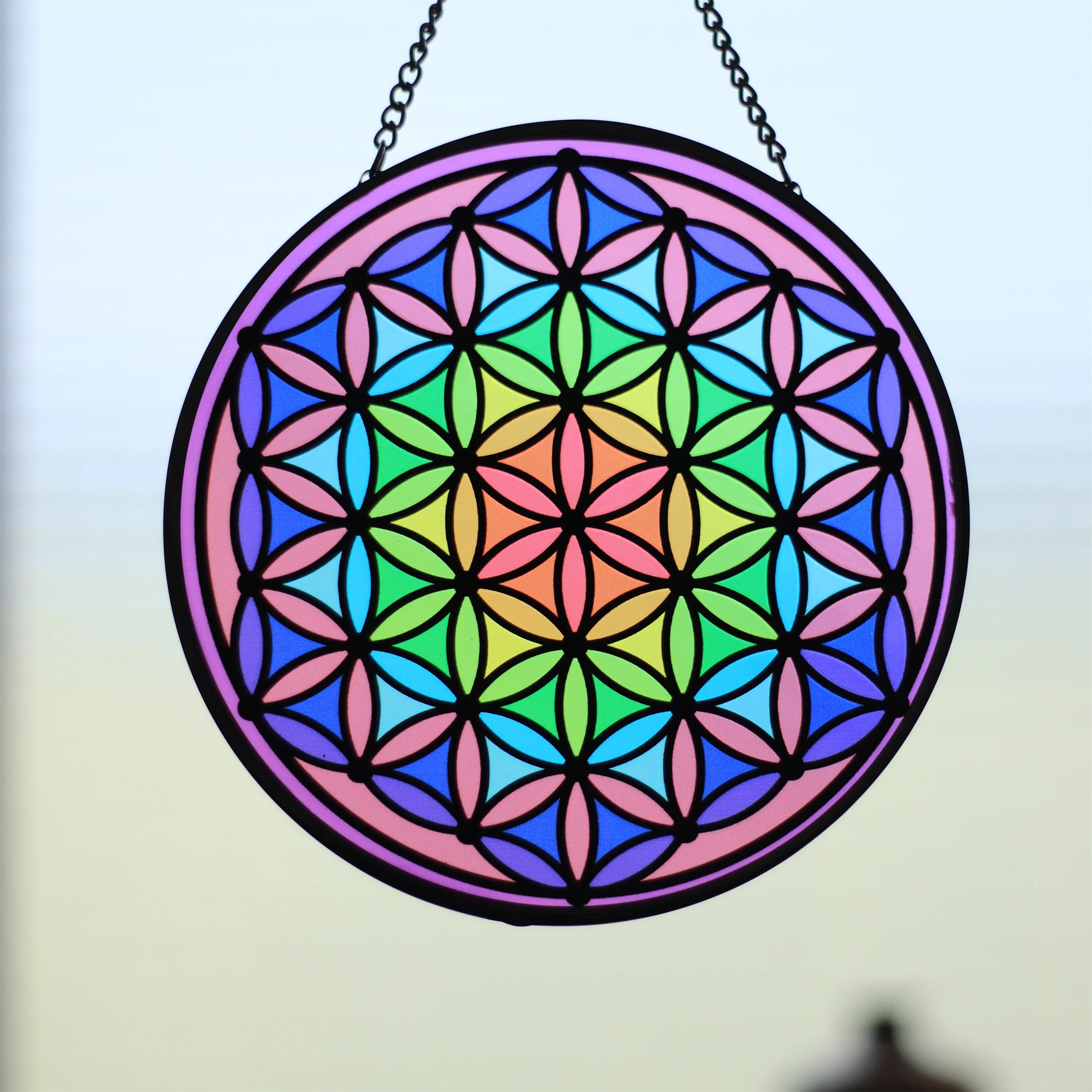 Factory Price Tiffany Stained Glass Kit Skylight Roof Wall Art 3D Sticker UV Aluminum Alloy Frame Custom Taizhou Great Price