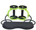 Resistance Rope Roller Wheel for Men & Women Home Use Double-Wheel Abdominal Trainer With Pulling Straps