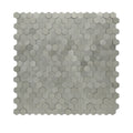 3D Finished Grays Color Solid Aluminum Hexagon Shape Metal Mosaic Tile Water Resistant Modern Interior Wall Kitchen Backsplash