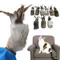Funny Cat Plush Tail Teaser Wand Toy Kitten Cat Exercise Playing Accessories Rabbit Tail Fur Interactive Pet Supplies