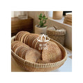 FAST SELLING Traditional Design Rattan Placemat Blue Lotus Vietnam Customizable Shapes for Home Office Use Sustainable Practical