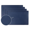 Waterproof Stain Resistant Heat Resistant Non-Slip Easy to Clean for Kitchen Dining Table PU Table Mats Leather Placemats