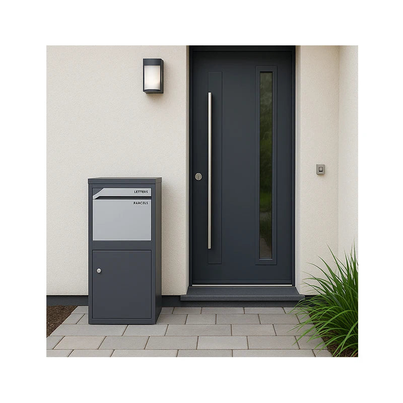 Mailbox Wall Mounted Smart Parcel Box Metal Parcel Drop Box Black Parcel Boxes Letter Box In Wall