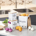 Kitchen Wholesale Tool Potato Onion Food Material Steel Container Box Shelving Small Bins Storage Organizer