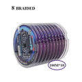 Hot Sael 8 Strands 10 Consecutive Games Colorful PE Fishing Line Wires Fishing 100m for Seawater Braided Fishing Line MegaBDM