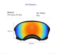 Eco-Friendly Solid Pattern Outdoor Dog Goggles for Summer Winter & Spring-Medium & Large Dogs