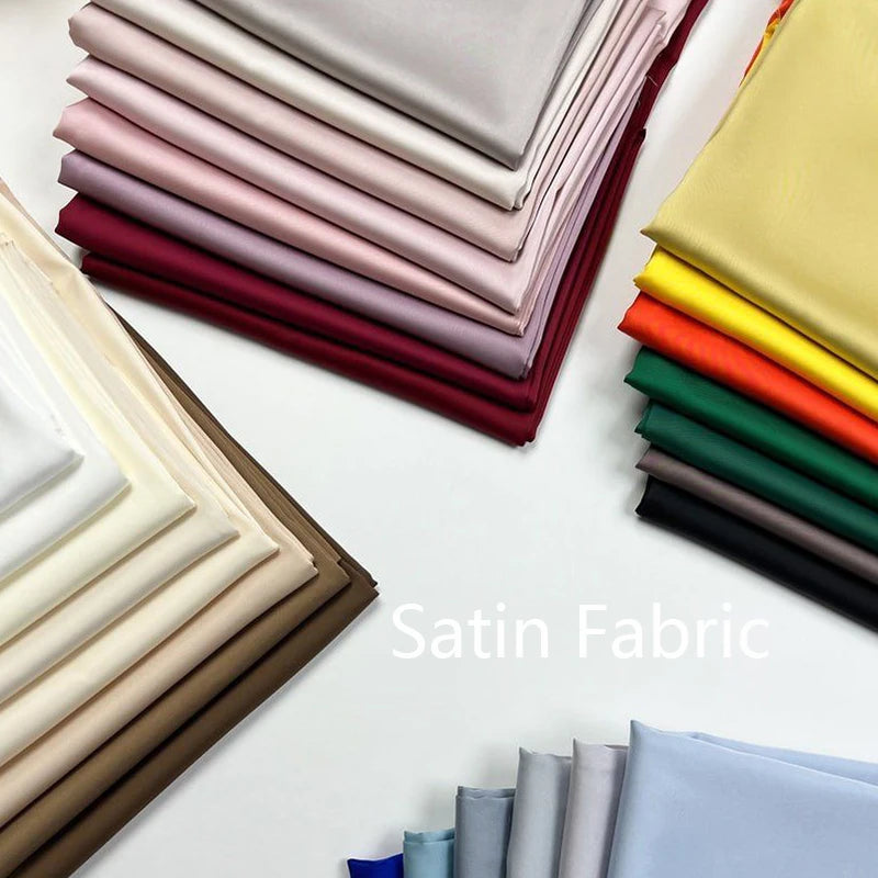 Cheap Wholesale Elastic Fabric Material Mattress Fabric Plain Dress Fabric Free Sample Bridal Satin Fabric