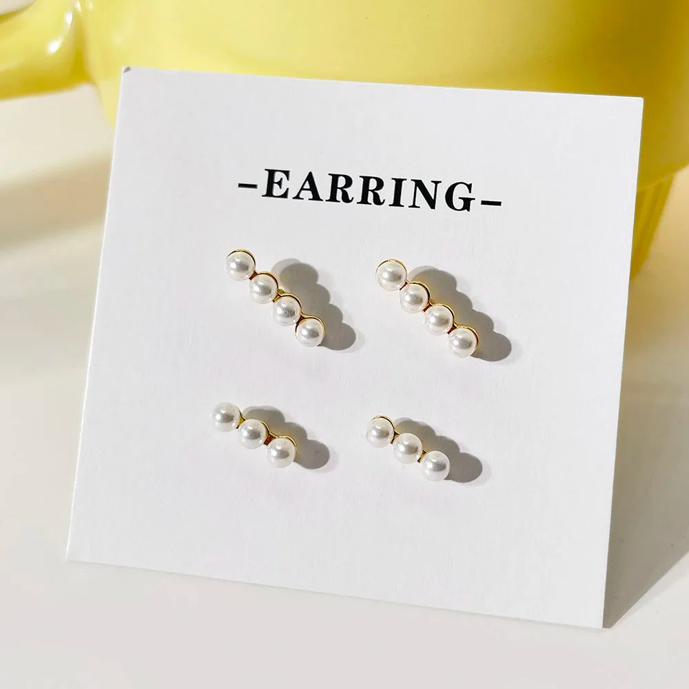 Wholesale Earrings Foxi Jewelry Factory 18K Gold Plated High Quality Elegant Women Jewelry Pearl Earrings