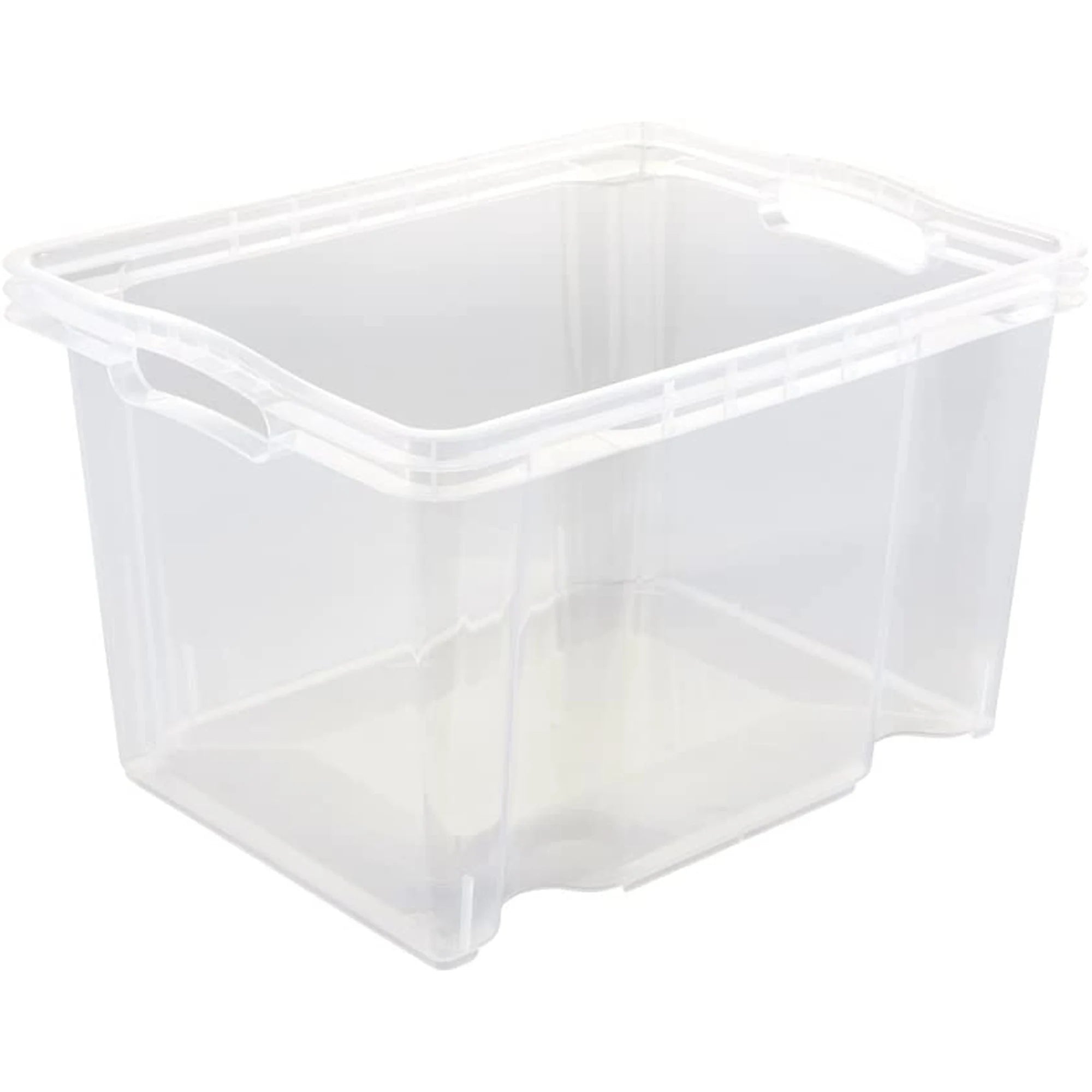 Storage Box with Integrated Handles Size: M 35 x 27 x 21 cm 13.5 l Transparent