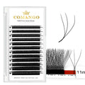 Wholesale Handmade Synthetic Hair W Shaped Natural Black Individual Eyelash Extension Private Label Volume Velvet Lash Trays