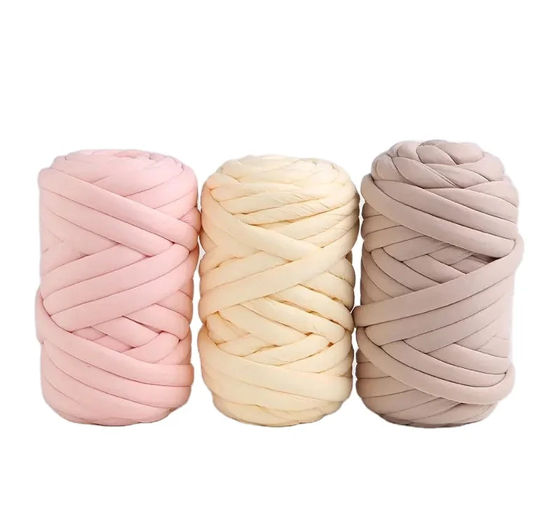 Wholesale Crochet Giant Hand Blended Melange Super Chunky Thick Braid Knitting Tube Yarn