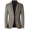 Men's Slim Formal Business Suit Coat One Button Lapel Long Sleeve Pockets Top Men's Coat Wedding Wear