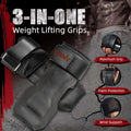 3-in-1 Weightlifting Grips With 6mm Neoprene Palm Pad Adjustable Wrist Support for Pull Ups Custom Logo Wholesale MegaBDM
