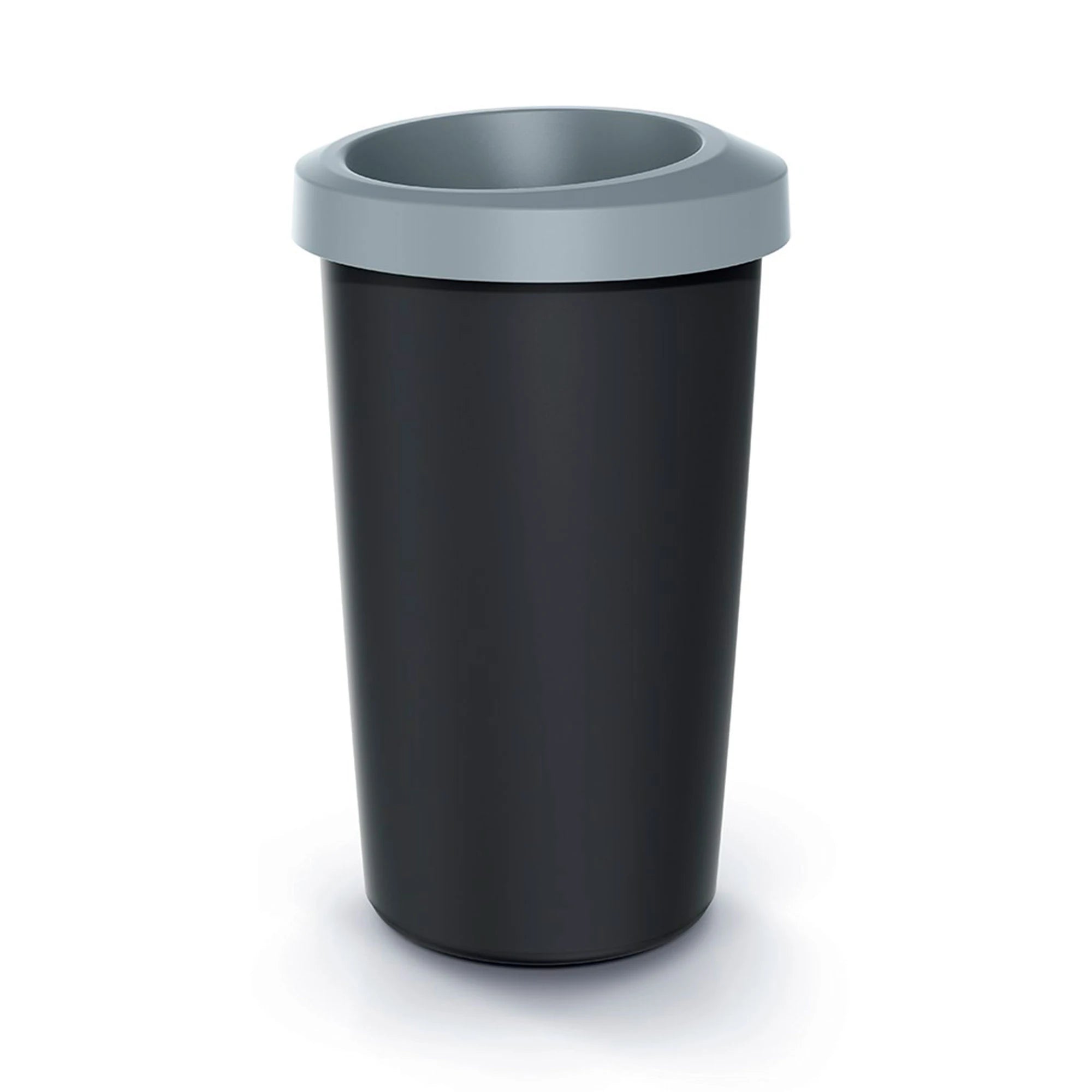 KEDEN 45L plastic recycling bin with practical open lid grey color.