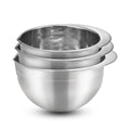 Factory Direct Sale Polished Eco-Friendly Stainless Steel Mixing Set 3 Customized Salad Mixing Bowls Stackable Contemporary MegaBDM