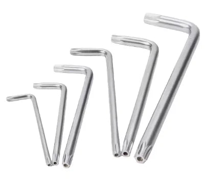 Factory Direct T10 T15 T27 Alloy Steel L-Type Torx Key Black Oxide Industrial Grade Metric Torx Wrench 3 Months Warranty