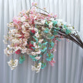 Factory Artificial Hanging Silk White Cherry Blossoms Flower Branches Christmas Graduation Valentine's Day Mother's Day Easter